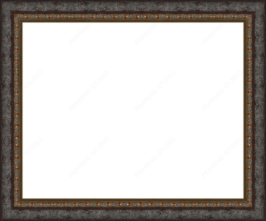 Ornate Black and Gold Picture Frame 2 Inch Width