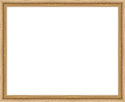Gold 1.25" ready made picture frame in a traditional style ornate frame