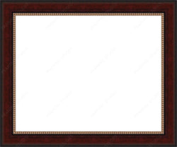 Mahogany and Gold Picture Frame 2.125 Inch Width Gallery Quality Wood Moulding