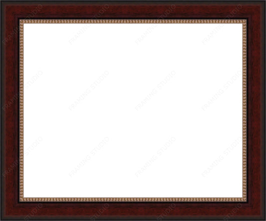 Mahogany and Gold Picture Frame 2.125 Inch Width