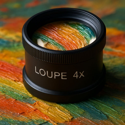 High-resolution digitization of a textured oil painting using studio lighting to capture brushstrokes