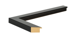 1.25 Inch Black Frame Gallery Quality Wood Moulding