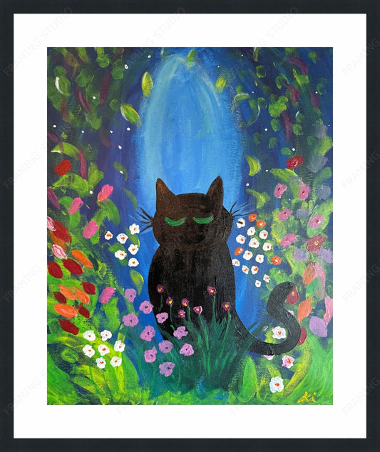 Moonlit Silhouette of Meredith in the garden