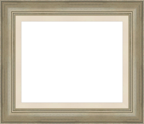 Pewter Plein Aire Picture frame with Linen Liner Gallery Quality Wood Moulding