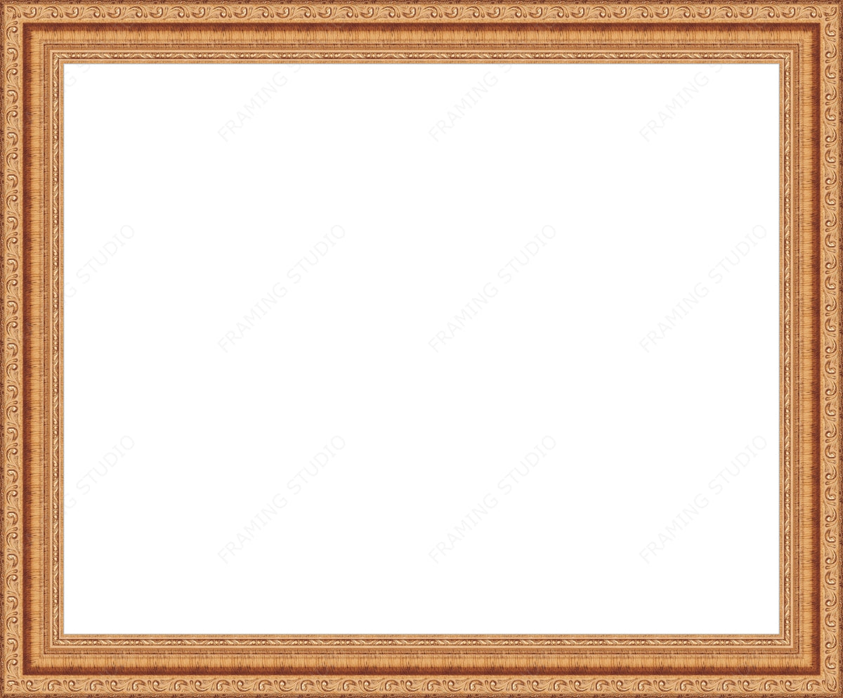 Ornate Gold Picture Frame 1.75 Inch Width Gallery Quality Wood Moulding