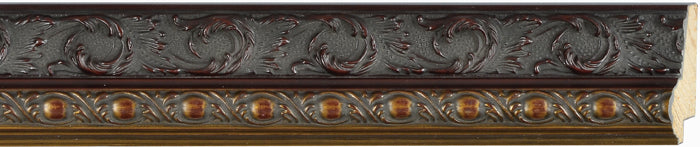 Ornate Black and Gold Picture Frame 2 Inch Width