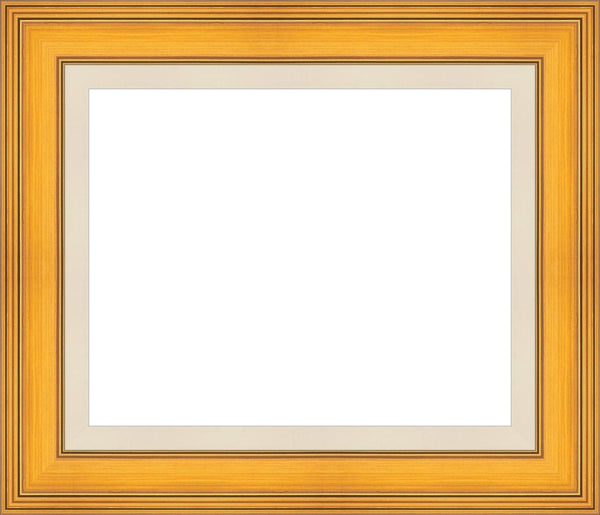 Antique Gold Plein Aire Picture frame with Linen Liner Gallery Quality Wood Moulding