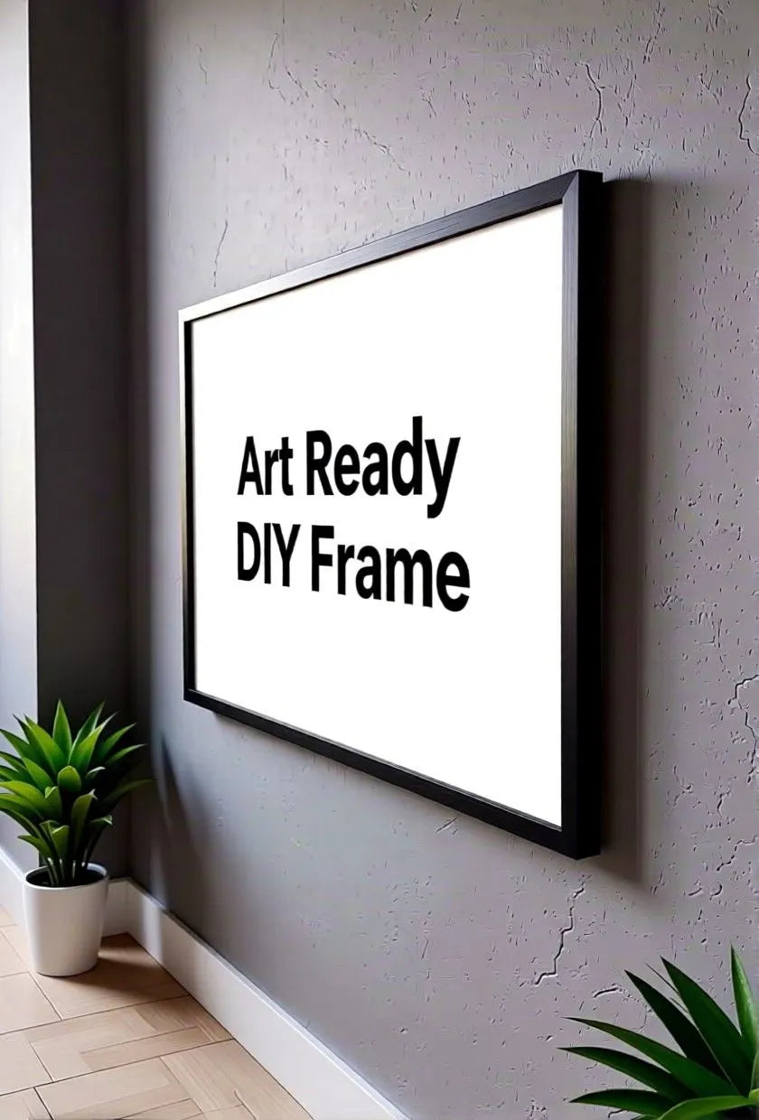 24x36 Inch Black Wood Picture Frame, 3/4" Wide Molding, DIY Ready for Posters, Photos